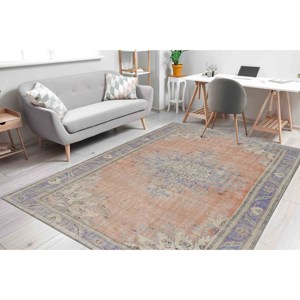 Tapis de style turc imprimé en 3D : design antique violet, avec poils doux - Product Image 3