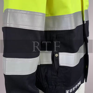 Veste de construction unisexe ignifuge en polyester respirant de sécurité professionnelle de haute qualité vêtements de travail par Raw to Fine - Product Image 6
