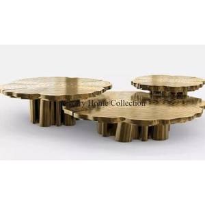 Fabricante de Mesa Central Color dorado Diseño elegante decorativo Color dorado Chapado brillante Muebles de aspecto lujoso hechos a mano - Product Image 1