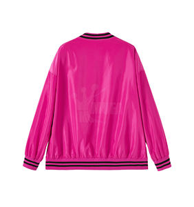 Veste de baseball d'hiver en laine personnalisable unisexe à col montant et broderie en chenille Style universitaire pour hommes - Product Image 2