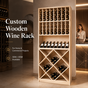 Design di Portabottiglie in Legno Personalizzato Sistema Cantina Vino Intelligente Armadio per Vino da Incasso per Uso Domestico e Commerciale - Product Image 1