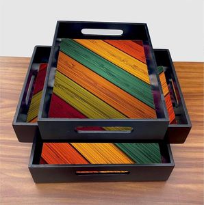 ถาดไม้อะคาเซียขนาดใหญ่พิมพ์ลายได้ตามต้องการถาดเสิร์ฟอาหารหรูหราสำหรับคริสต์มาสกระดานปิกนิกถาดเสิร์ฟสลัดผลไม้โดยงานฝีมือ HF - Product Image 1