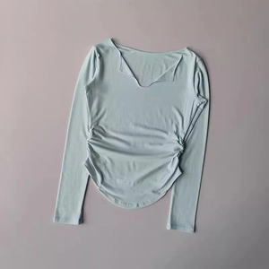 Women Yoga Sports <b>Long</b> <b>Sleeve</b> Top Autumn Winter Slim Fit V Neck Fitness <b>Shirt</b> High End Workout <b>T</b> <b>Shirt</b> - Product Image 2