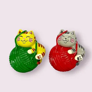 Dancing Lucky Cat Figure Model Solar Power Model Doll Figurine Statue Kid Educational Science Toy Gift Home Decor