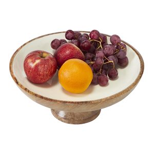 Tazón de Madera Hecho a Mano con Diseño Moderno y Ecológico para Servir Frutas, con Acabado Pulido, Daood Sons, Exportador Mayorista de Artesanía de la India - Product Image 1