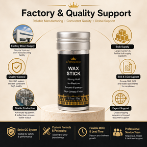 Cera per Capelli in Stick a Marchio Privato, Produttore OEM, Tenuta Forte, Senza Residui Bianchi, Basso MOQ, Logo Personalizzato per Parrucche, Bordi e Capelli Naturali - Product Image 5