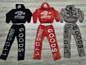 Logo personnalisé Fabricants Coton Éponge Française À Capuche Streetwear Acid Wash Casual Oversize Pullover Graphic Printing Puff Hoodies - Product Image 6