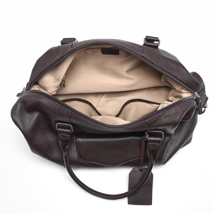 Wholesale Price Custom Genuine Leather Travel Vintage Men's Duffle Bags Luxury High Quality Leather Travel Duffle Bag With OEM - Product Image 2