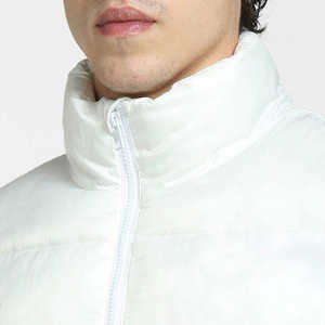 Blouson matelassé à capuche imprimé montagne blanche pour homme, matelassé, isolé, imperméable, coupe-vent, respirant, vêtement d'extérieur d'hiver élégant, fermeture éclair - Product Image 2