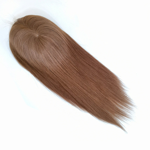 隐形结中国最佳天然处女发丝顶发丝质蕾丝女式假发带夹子 - Product Image 3