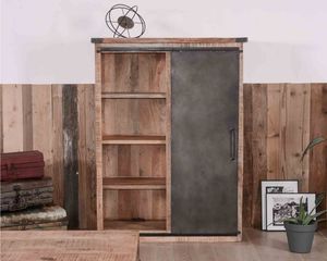 Modern Industrial Metal and Wood Silversmith Character for Living Room Bedroom or Hotel Application - Product Image 5