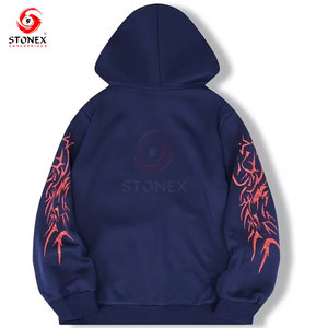เสื้อฮู้ดดี้ผู้ชายมีซิป ดีไซน์ทันสมัย รับออกแบบเอง พิมพ์โลโก้ ผ้าฝ้าย 100% ทรงปกติ ใส่ได้ในฤดูหนาว MOQ ต่ำ - Product Image 2