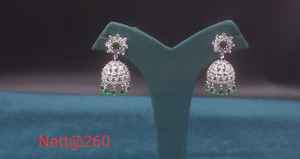 Elegante conjunto de pendientes de latón para mujer con diamantes americanos brillantes Ideal para funciones nupciales y reuniones nocturnas - Product Image 4