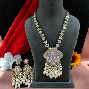 Juego de colgantes de piedra y perlas MOP, ligero, cómodo, belleza, simplicidad para collares de moda contemporáneos tradicionales - Product Image 4