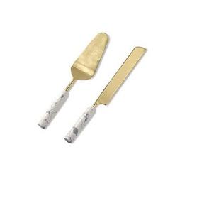 Couteau en laiton pour gâteau d'anniversaire et serveur de gâteau, ensemble de service de gâteau en laiton de créateur de luxe pour la fabrication à partir de l'inde - Product Image 5