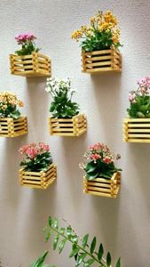 HANDICRAFTS Wooden Flowerpot Wishing <b>Well</b> Planter Backyard <b>Garden</b> Decor Creative Wooden Planters Bark Flower Pots <b>Garden</b> - Product Image 4