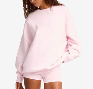 Sudadera Premium para Mujer, Otoño Invierno, Todas las Temporadas, Nuevo Diseño, Holgada, Moderna, de Algodón, Talla Grande, Transpirable, con Logotipo Frontal - Product Image 1