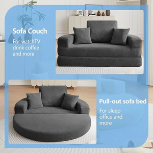 Canapé Moderne Extensible Tendance 2026 avec Chaise Longue Ronde, Tissu Écologique, Sans MOQ, Emballé Sous Vide pour Salon et Hôtels - Product Image 4