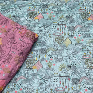 Tela de lujo de albaricoque bordada de polietileno, técnica tejida con memoria transpirable, estilo liso para niños y niñas para telas Koti Kurta - Product Image 1