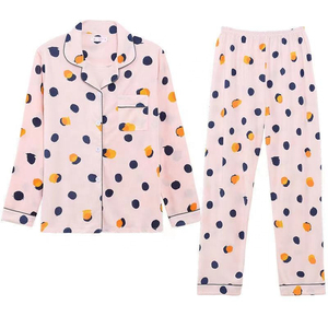 Venta al por mayor pijamas de seda señoras Primavera Verano personalizado impreso ropa de dormir conjunto de seda ropa de dos piezas cómoda ropa de dormir de las mujeres - Product Image 1
