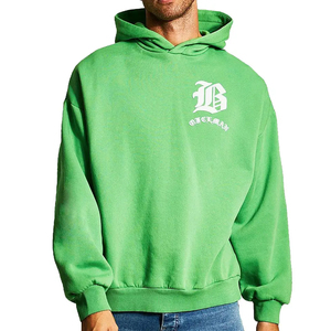 Manufacturer Wholesale Custom Logo Plus Size Men's Hoodies 100% Cotton Heavyweight <b>Hoodie</b> Puff Printing Oversized Hoodies - Product Image 1