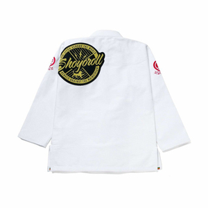 Kimono de BJJ Brasileño Blanco de Primera Calidad con Logotipo Personalizado, Uniforme de Artes Marciales, 100% Algodón, Transpirable, Corte Holgado, Shoyorol 440g - Product Image 2
