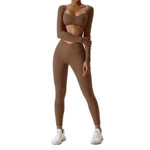 Ensembles de yoga pour femmes en gros, vêtements de sport, tenues d'entraînement, pantalons de yoga, leggings pour femmes, combinaisons de yoga grande taille, gym 2026 - Product Image 5