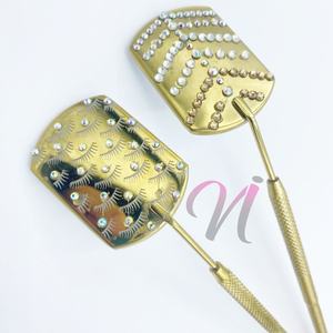 Espejos de pestañas personalizados de alta calidad, varios tipos, espejo de pestañas hecho a mano, chapado en oro con Espejos de maquillaje de belleza personalizados - Product Image 3