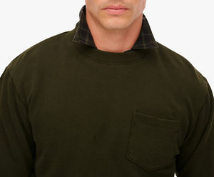 Suéter de algodón ecológico de ajuste regular de gran tamaño lavado con ácido bordado de alta calidad ODM al por mayor sudadera de hombre en blanco - Product Image 4