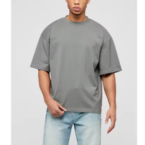 เสื้อยืดคอตตอนหนา 280 กรัม ทรงดรอปโชว์เดอร์ สไตล์สตรีทแวร์ เสื้อยืดโอเวอร์ไซส์ เสื้อยืดสั่งทำพิเศษ - Product Image 1