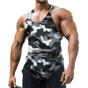 240gsm 100% Cotton Custom Logo Casual Breathable Men's Loose Fit Tank Top - Product Image 6