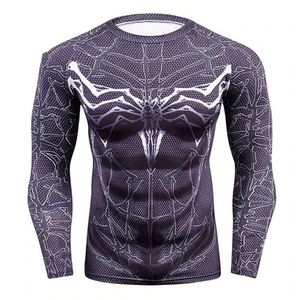 UPF 50 + al por mayor de tamaño personalizado de los hombres Rash Guard transpirable suave de manga larga nadar ropa de surf con logotipo personalizado - Product Image 2