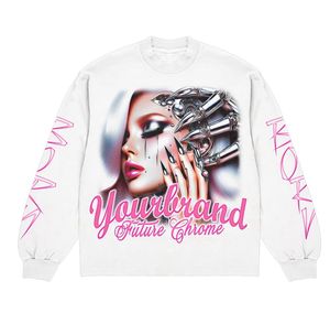 Fabrication sur mesure 2025 OEM 100% T-shirt en coton avec sérigraphie complète graphique surdimensionné pour hommes - Product Image 5