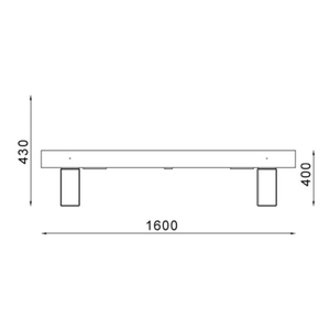 Panca da giardino modello roma acciaio 160 cm panca da giardino - Product Image 6