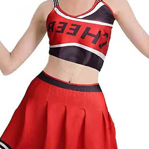 Ensemble d'uniformes de joie pour femmes avec jupe douce et haut assorti pour la formation et les performances Uniforme de pom-pom girl - Product Image 6