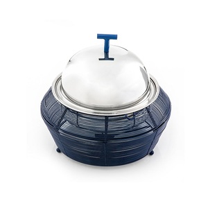 Nouveau Design Plat De Service En Acier Inoxydable Avec Support En Fer Vaisselle De Fête De Mariage Plat À Casserole Plat De Service - Product Image 4