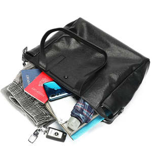 Bolso de Hombro de Cuero Genuino de Lujo, Moderno, Unisex, para Portátil de 15 Pulgadas, con Cierre de Cremallera, Ligero y de Gran Capacidad - Product Image 5