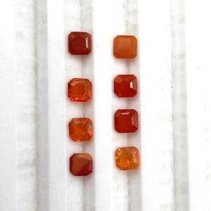 Opale de feu naturelle mexicaine de haute qualité, pierre précieuse orange, lot de 3 à 6 mm, taille octogonale, certifiée IGI pour la fabrication de bijoux - Product Image 5