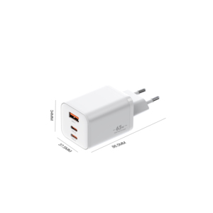Compacte 65W Usb C Oplader <span class=keywords><strong>3</strong></span> Poorten Opvouwbare Snelle Muur Oplader Blok Pd <span class=keywords><strong>3</strong></span>.0 Usb C Power Adapter Voor Macbook Pro/Air Voor Iphone - Product Image 2
