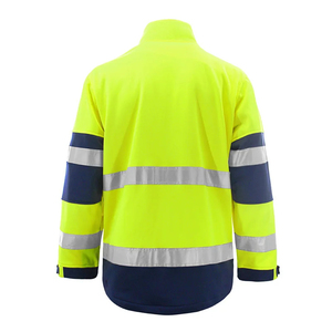 Veste de sécurité pour homme d'hiver, couleur unie, anti-boulochage, confortable, anti-froissement, haute visibilité, coupe-vent, polyester/coton - Product Image 2