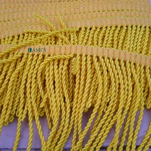 OEM Bullion Wire <b>Fringe</b> Customized Metallic <b>Fringe</b> Trimmings <b>Top</b> Quality Antique Gold Twisted Tassel Trim - Product Image 1