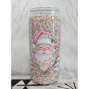 Bicchiere in Plastica Rosa Natalizio A25pen - Product Image 1