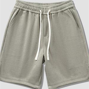 Pantalones cortos informales de algodón, ropa de calle personalizada a la moda transpirable para hombre al por mayor, nuevos productos, pantalones cortos de entrenamiento con patrón sólido para hombre - Product Image 3