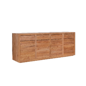 Buffet de style minimaliste moderne avec 4 portes + 4 tiroirs en bois pour la décoration de la salle à manger - Product Image 1