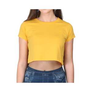 Camiseta Corta Moderna para Mujer, 100% Algodón, Corte Ajustado, Ligera, Transpirable, Informal, de Manga Corta, para Uso Diario al Aire Libre - Product Image 5