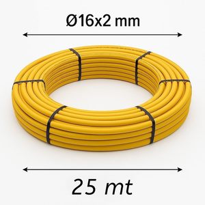 Tubería Multicapa para Gas Natural PE-Xb/AL/PE-Xb 16x2 mm 25 m Rollo, Sistemas Internos de Gas Metano con Certificado UNI/TS 11344 - Product Image 2