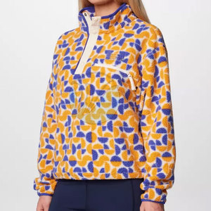 Sudaderas Extra Grandes de Forro Polar Sherpa para Mujer, de Algodón y Poliéster, Manga Larga, Cuello Redondo, Diseño Casual con Forro, Logotipo Frontal, para Invierno - Product Image 4