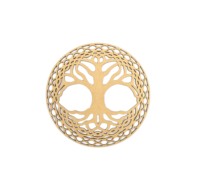 Tapis/Plaques en bambou découpés au laser Swastik Overseas, motif Arbre de Vie, gravés, ronds, style pastoral mignon, fins, légers, en stock
