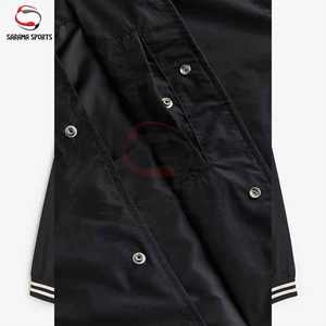 100% <b>Wool</b> Winter Men's <b>Quilted</b> Hooded Jacket Plus Size Canvas Custom Embroidery Varsity Jacket Lettermen Quick Dry & Breathable - Product Image 5