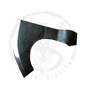 Kepala Viking tempaan tangan kepala berbantalan baja karbon tinggi ditempa Hatchet bersejarah kepala kapak Viking